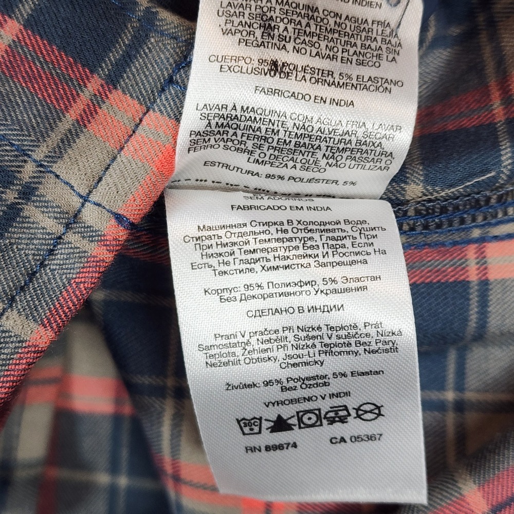 Mountain Hardwear Mens Plaid Gorpcore Outdoor Trail Hiking Flannel Shirt Size M - Picture 11 of 11
